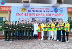 HỘI PHỤ NỮ CỤM THI ĐUA SỐ 2 – CÔNG AN TỈNH NGHỆ AN TỔ CHỨC CHƯƠNG TRÌNH “BÁT CHÁO YÊU THƯƠNG” TẠI BỆNH VIỆN TÂM THẦN NGHỆ AN