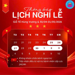LỊCH NGHỈ LỄ GIỖ TỔ HÙNG VƯƠNG VÀ 30/4 - 1/5 NĂM 2026