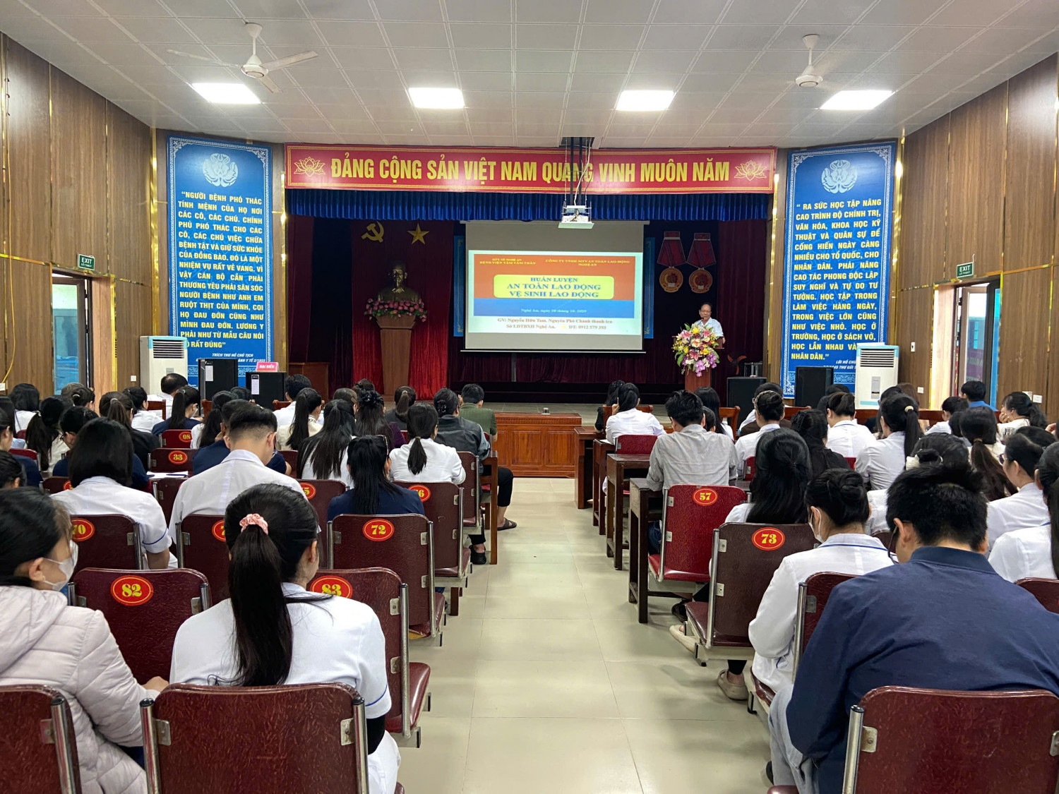 BỆNH VIỆN TÂM THẦN NGHỆ AN TỔ CHỨC  HUẤN LUYỆN AN TOÀN, VỆ SINH LAO ĐỘNG NĂM 2025