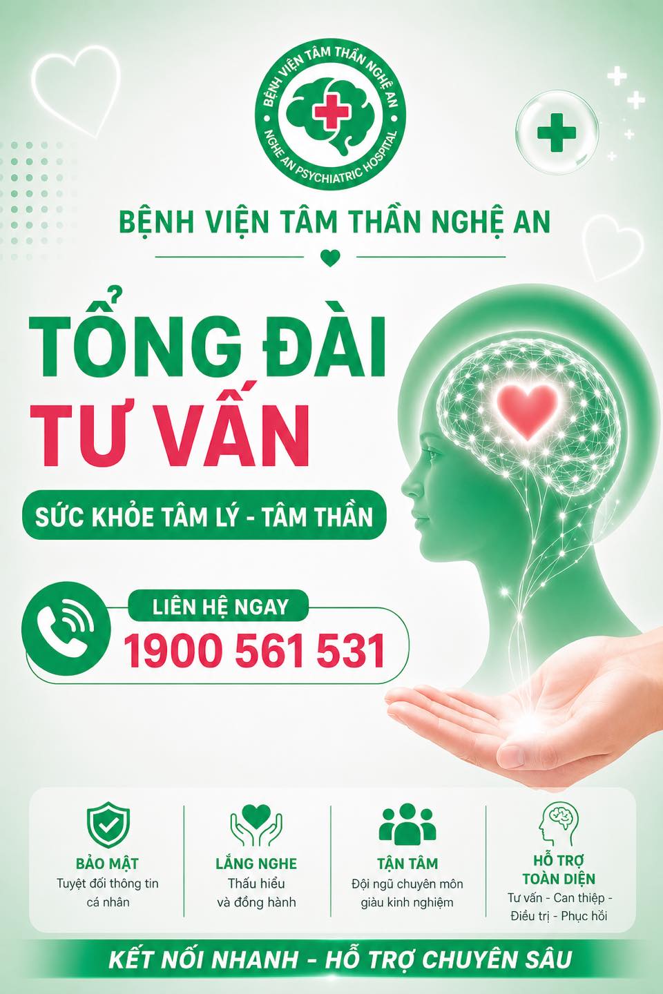 LỄ KHAI TRƯƠNG TỔNG ĐÀI TƯ VẤN SỨC KHỎE TÂM LÝ – TÂM THẦN : 1900 561 531